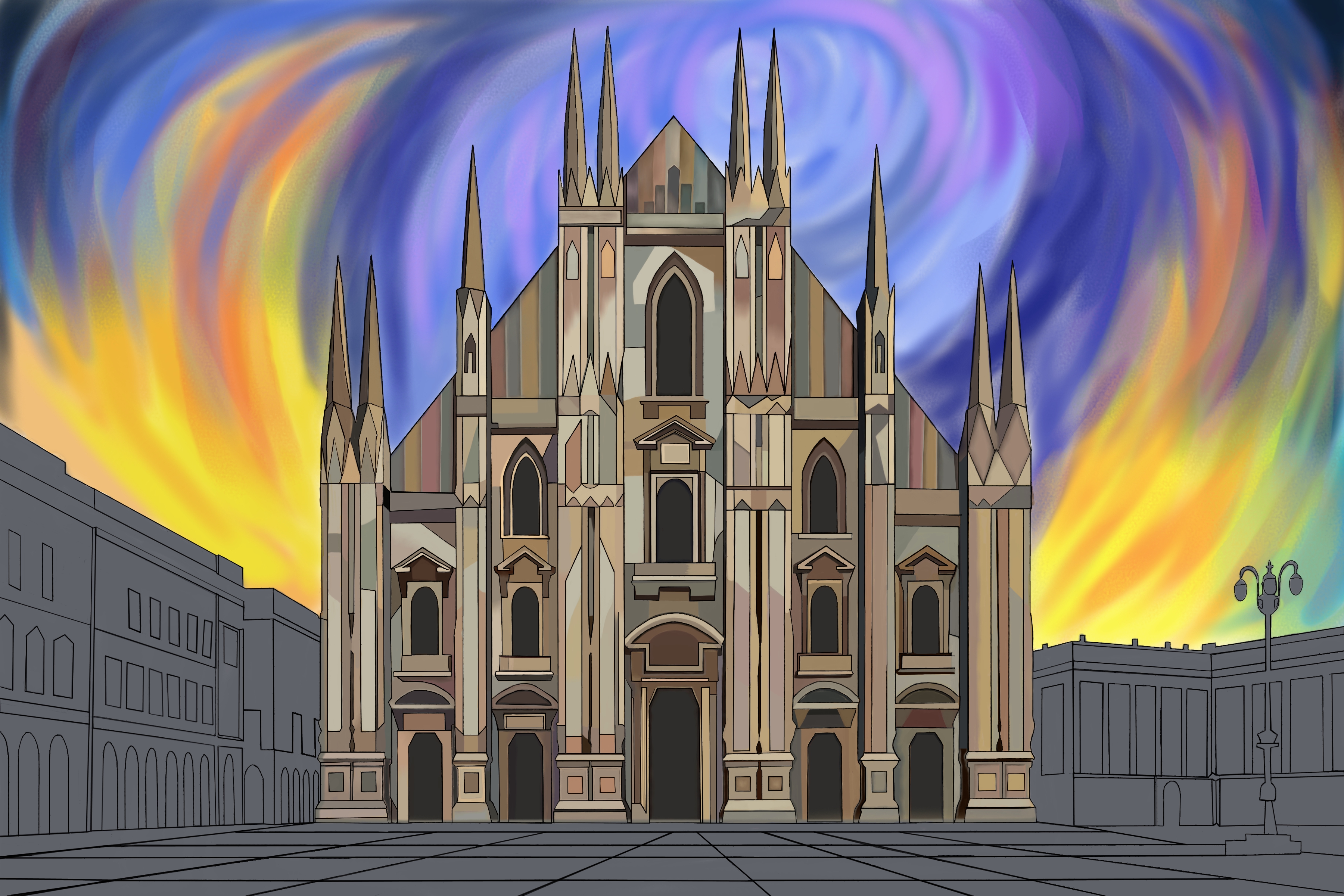 Finished artwork Echoes of Milan