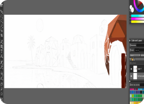 Painting in progress, artwork 1